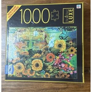 A Lively View in Kent England Sunflower Swan Castle Jigsaw Puzzle 1000 Piece